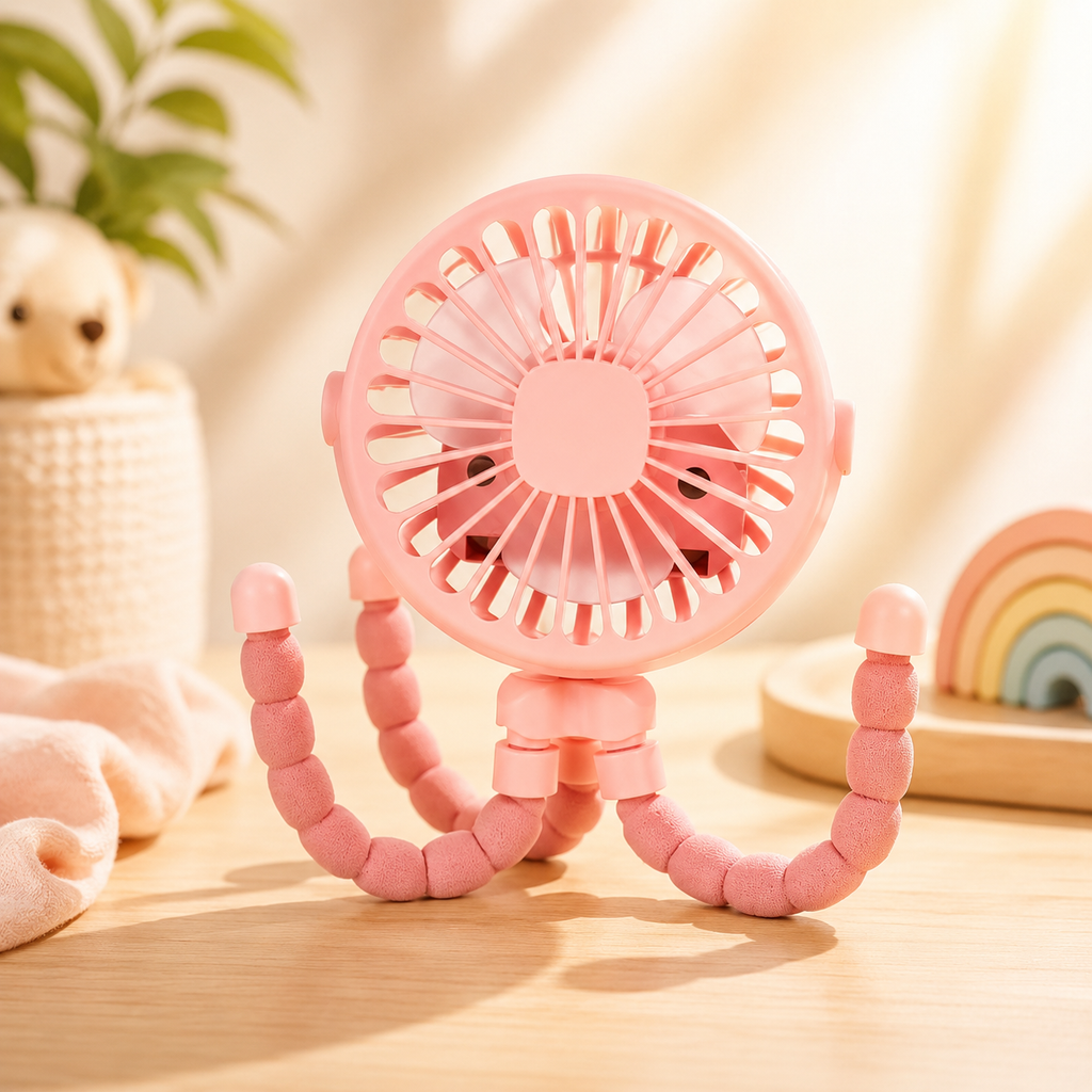 Ventilatore per Passeggino USB – Freschezza Sicura per il tuo Bebè 🌿